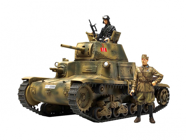 35296 Tamiya Итальянский средний танк Carro Armato M13/40, с двумя фигурами. (1:35)
