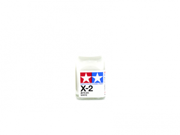 X-2 White gloss, enamel paint 10 ml. (Белый глянцевый) Tamiya 80002