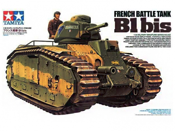 35282 Tamiya Французский тяжелый танк B1 bis с 75 мм. пушкой (1:35)