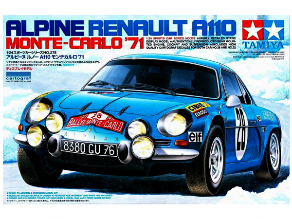 24278 Tamiya Alpine Renault A110 Monte-Carlo`71 (1:24)