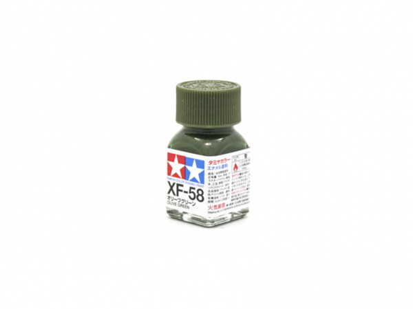 XF-58 Olive Green flat, enamel paint 10 ml. (Оливковый Зеленый матовый) Tamiya 80358