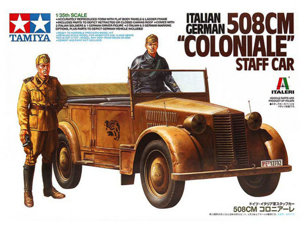 37014 Tamiya Штабная машина 508CM "Coloniale" с фигурами водителя и офицера (1:35)