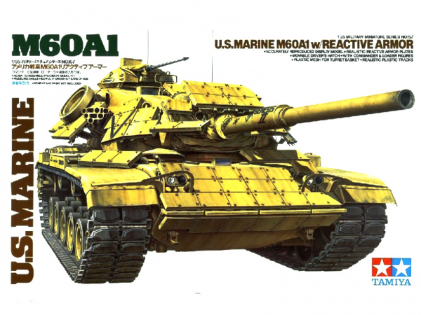 35157 Tamiya Американский танк M60A1 with Reactive Armor с 2 фигурами (1:35)