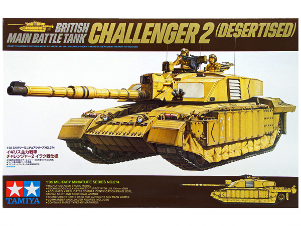 35274 Tamiya Английский основной танк Challenger II с 2-мя фигурами (1:35)