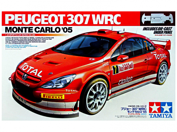 24285 Tamiya Peugeot 307 WRC Monte Carlo '05 (1:24)