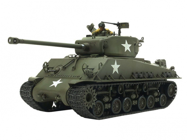 35346 Tamiya Американский средний танк M4A3E8 Sherman с фигурой командира (1:35)