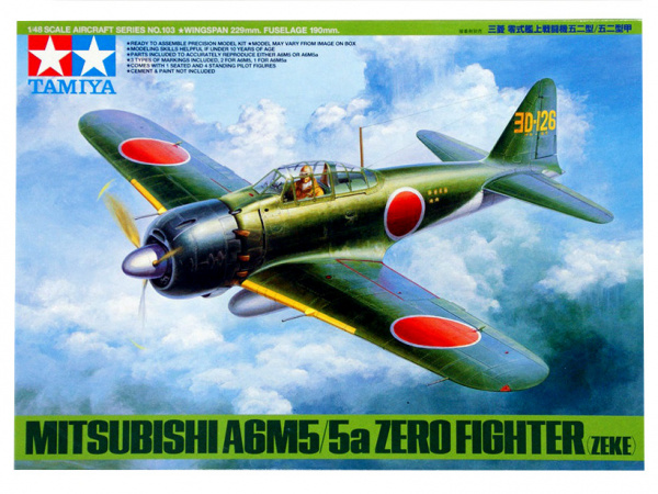 10317 Tamiya Японский лёгкий истрибитель Mitsubishi A6M5/5а Zero Fighter (Zeke) (1:48)
