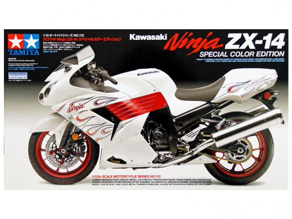 14112 Tamiya Мотоцикл Kawasaki ZX-14 (Special Color Ed.) (1:12)