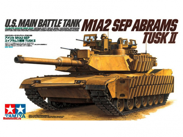 35326 Tamiya Американский танк M1A2 SEP Abrams TUSK II (Иракский конфликт)  с 2-мя фигурами (1:35)