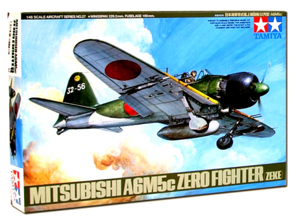 61027 Tamiya Японский лёгкий истрибитель Mitsubishi A6M5C Type 52 Zero Fighter (Zeke) (1:48)