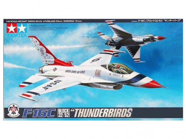 61102 Tamiya Американский самолёт Lockheed Martin F-16C [Block 32/52] Thunderbirds (1:48)