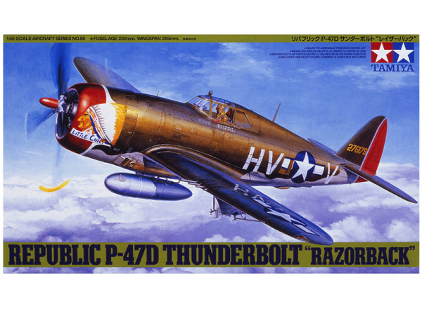 61086 Tamiya Американский истребитель-бомбардировщик P-47D Thunderbolt "Razorback" (1:48)