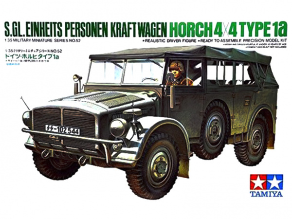 35052 Tamiya Немецкий штабной автомобиль Ger.Horch Type 1A с фигурой водителя. (1:35)