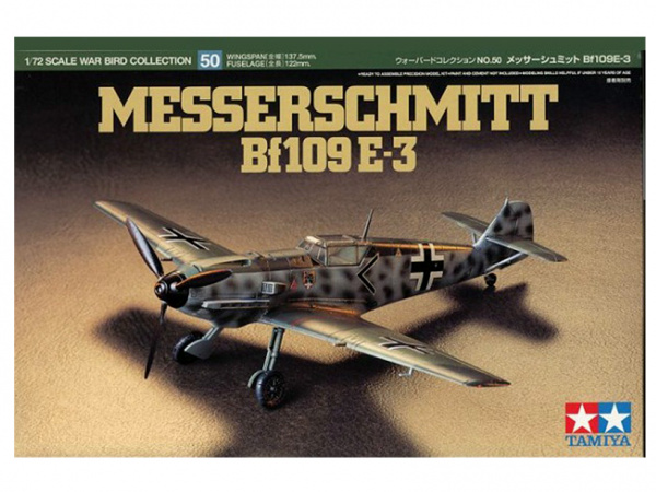 60750 Tamiya Немецкий истребитель Messerschmitt Bf 109E-3 (1:72)