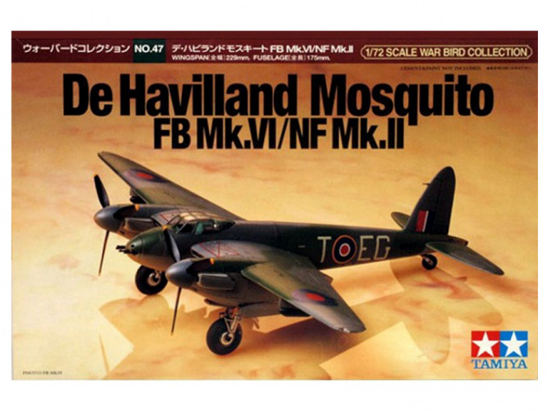 60747 Tamiya  Британский самолёт De Havilland Mosquito FB Mk.VI/HF Mk.II (1:72)