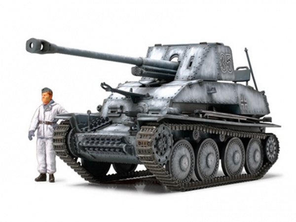 32560 Tamiya Немецкая противотанковая самоходная 7.62см установка MARDER III с 1 фигурой (1:48)