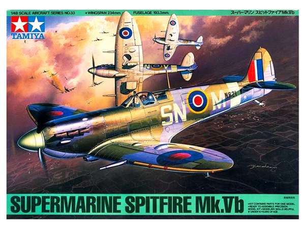 61033 Tamiya Британский истребитель Supermarine Spitfire Mk.Vb (1:48)