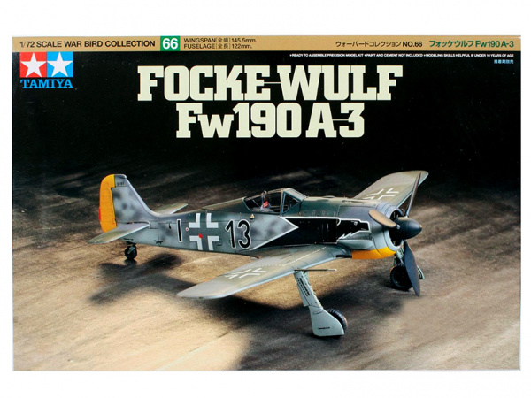 60766 Tamiya Немецкий истребитель Focke-Wulf Fw190A-3 (1:72)