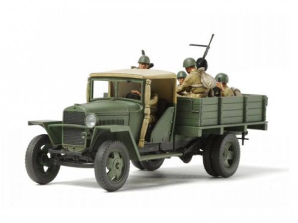 32577 Tamiya Советский полуторатонный грузовик с фигурой водителя и четырьмя бойцами (1:48)