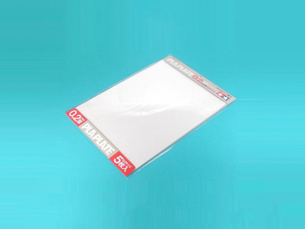 70126 Tamiya Пластик прозрачный, толщина 0,2 мм, размер В4 (364х257мм) 5 листов.