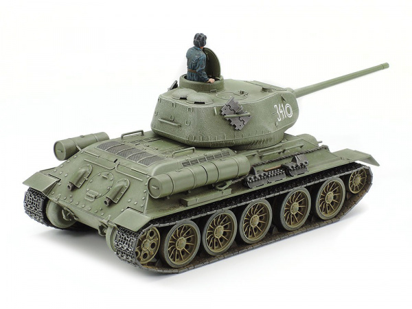32599 Tamiya Советский танк T-34-85 с фигурой командира (1:48)